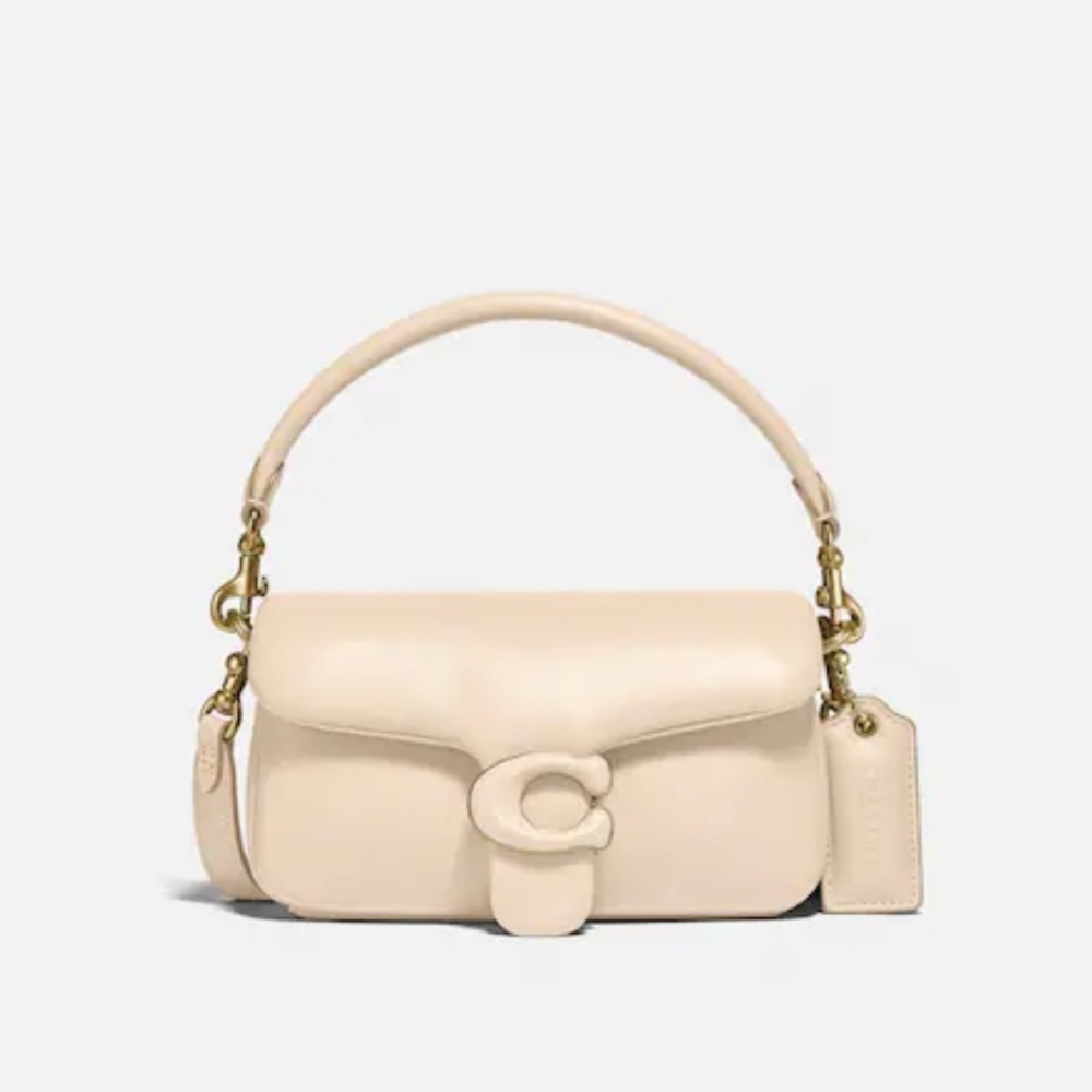 Coach brand, Pillow Tabby Shoulder Bag 18 in cream/white